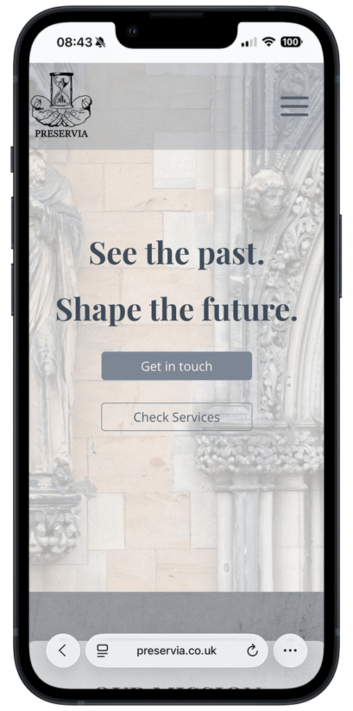 preservia website image showcase